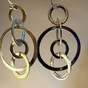 Sterling Silver ear wires silver rings Hoop Earrings